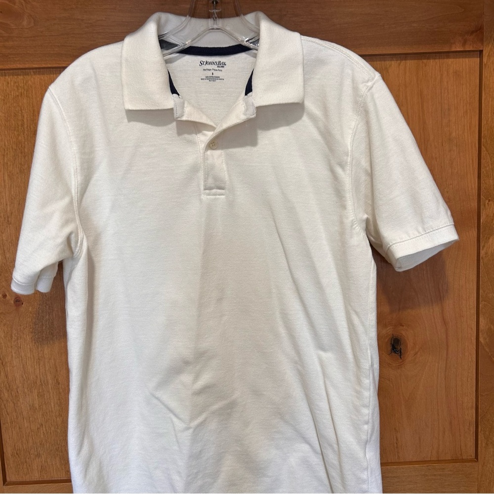 St. John's Bay Classic White Polo Shirt